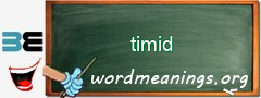 WordMeaning blackboard for timid